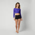 Sunn L/S Crop Rashvest Women - Purple